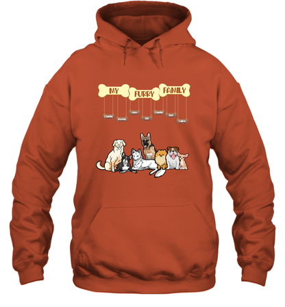 My Furry Family Hoodie Hoodie Orange