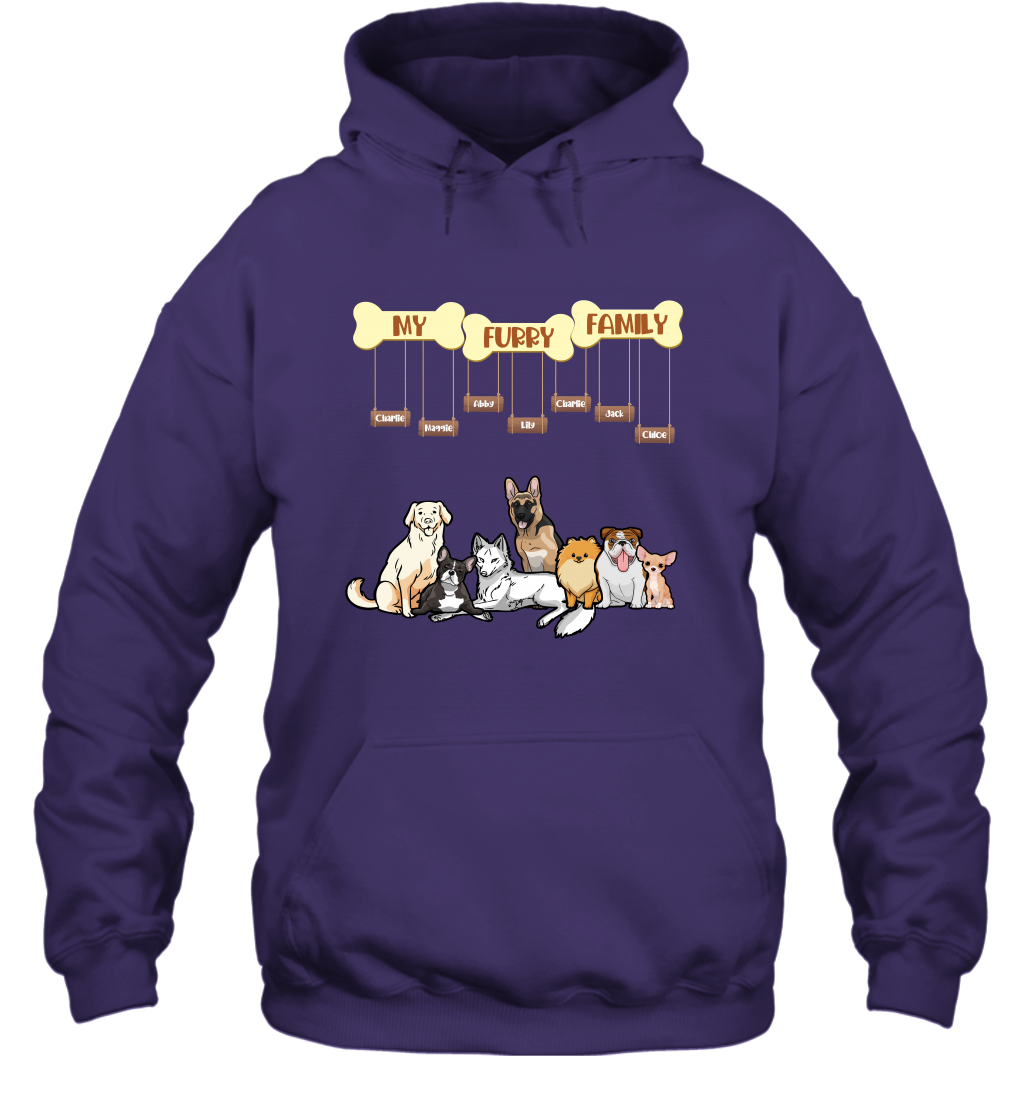 My Furry Family Hoodie Hoodie Purple