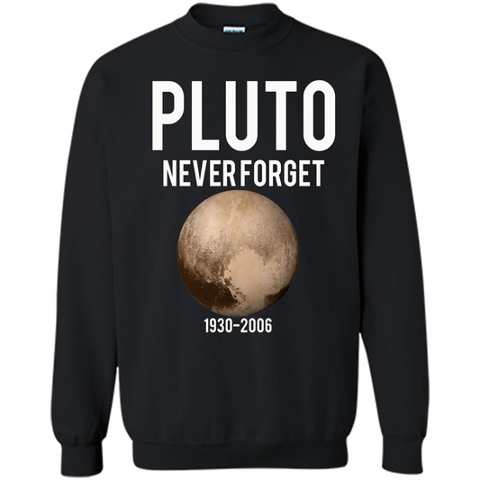 Funny Pluto Never Forget 1930-2006 T-shirt Black