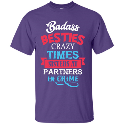 Family T-shirt Sisters Partners In Crime T-shirt Purple