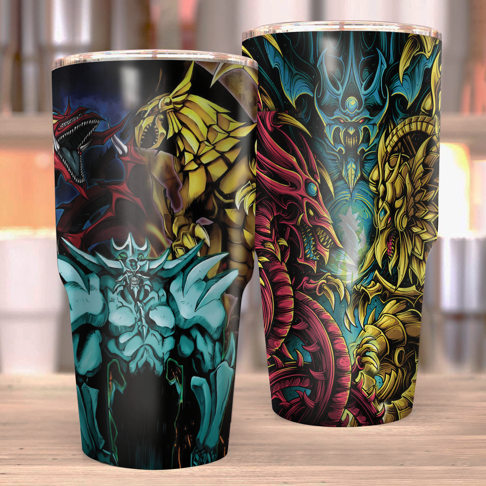 Yu-Gi-Oh! Yellow Dragon Winged, Red Dragon Archfiend, Blue-eyes Tumbler 30oz (Curve)