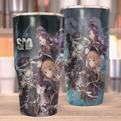 Asuna Sinon Yuuki Military Sword Art Online Tumbler