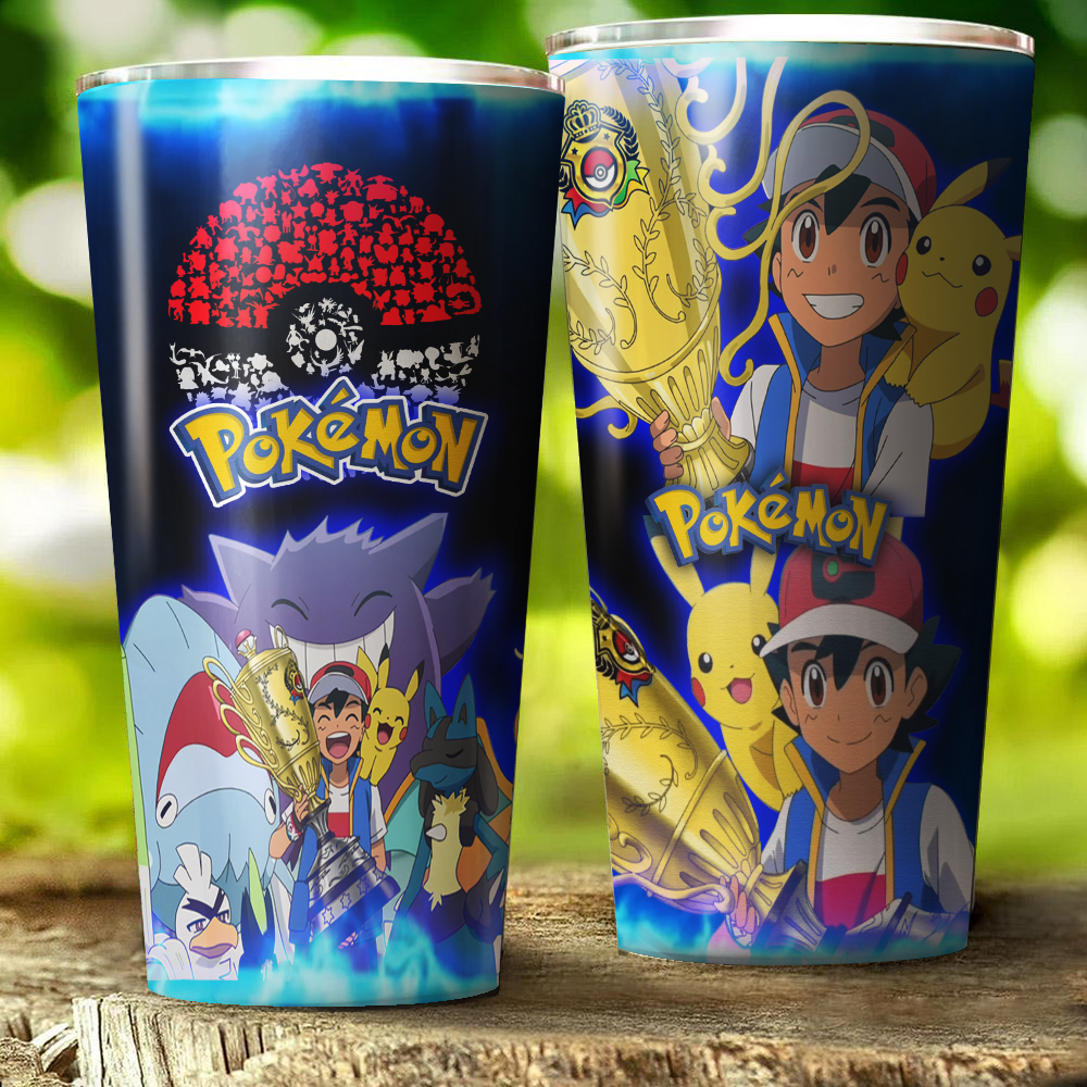 Pokemon Ash Ketchum Video Game Insulated Stainless Steel Tumbler 20oz / 30oz 30oz