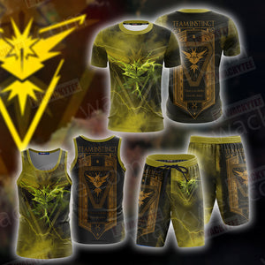 Team Instinct Pokemon Go New Unisex 3D Tank Top