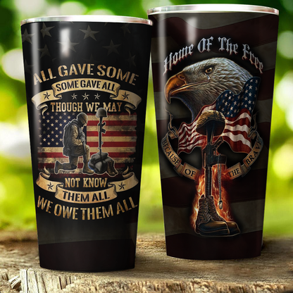 Veteran. All Gave Some Some Gave All Tumbler 30oz (Straight)