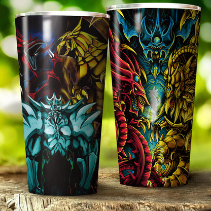 Yu-Gi-Oh! Yellow Dragon Winged, Red Dragon Archfiend, Blue-eyes Tumbler