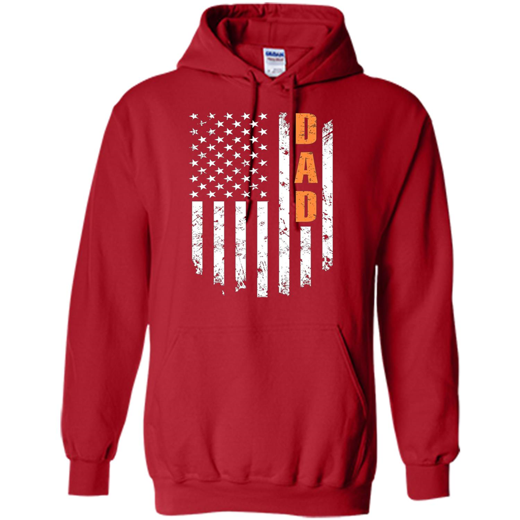 Fathers Day T-shirt American Flag Red