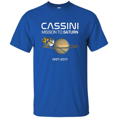 Cassini Mission to Saturn Space T-Shirt Royal