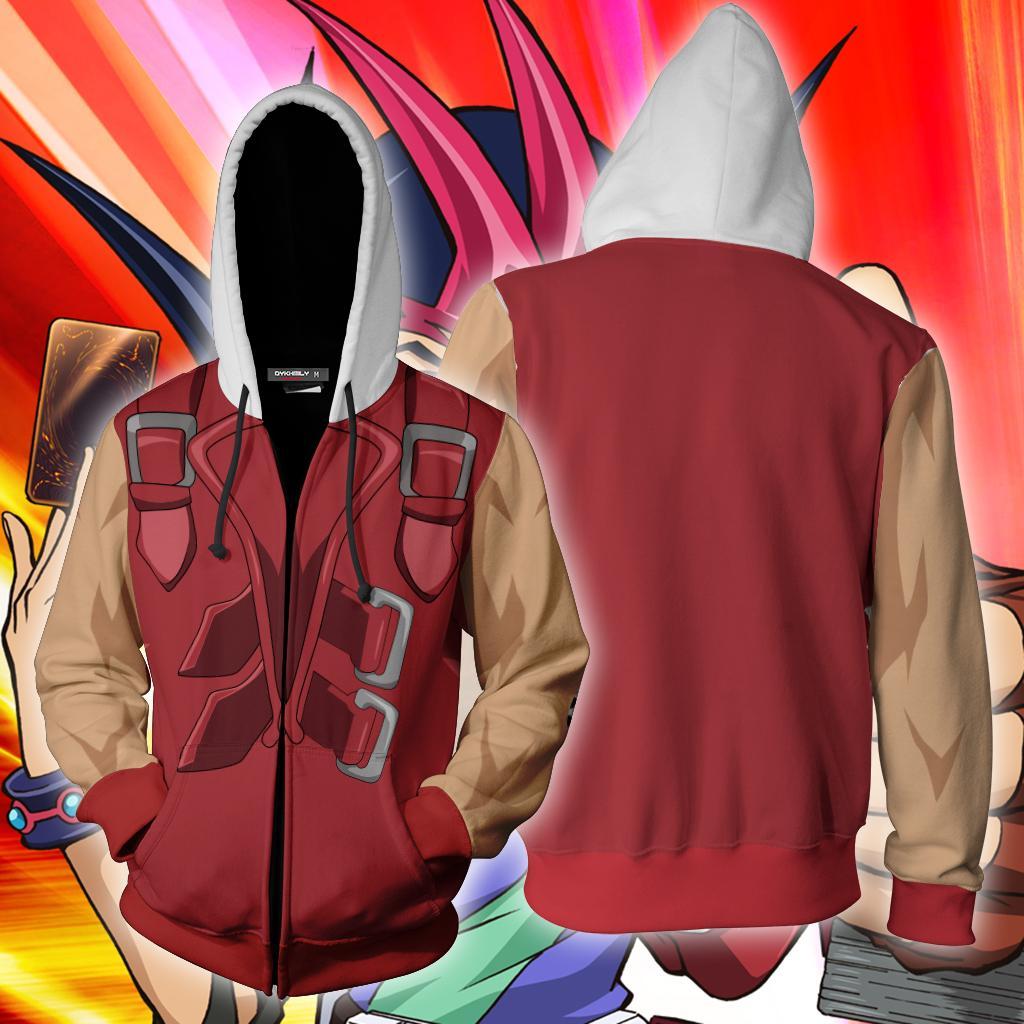 Yu-Gi-Oh! Zexal Tsukumo Yuma Cosplay Zip Up Hoodie Jacket