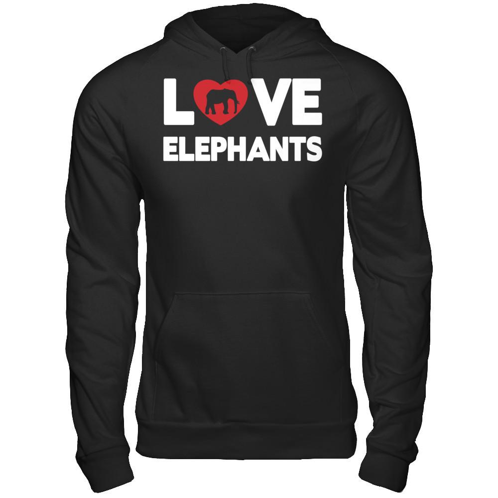 Love Elephants Gildan - Pullover Hoodie Black