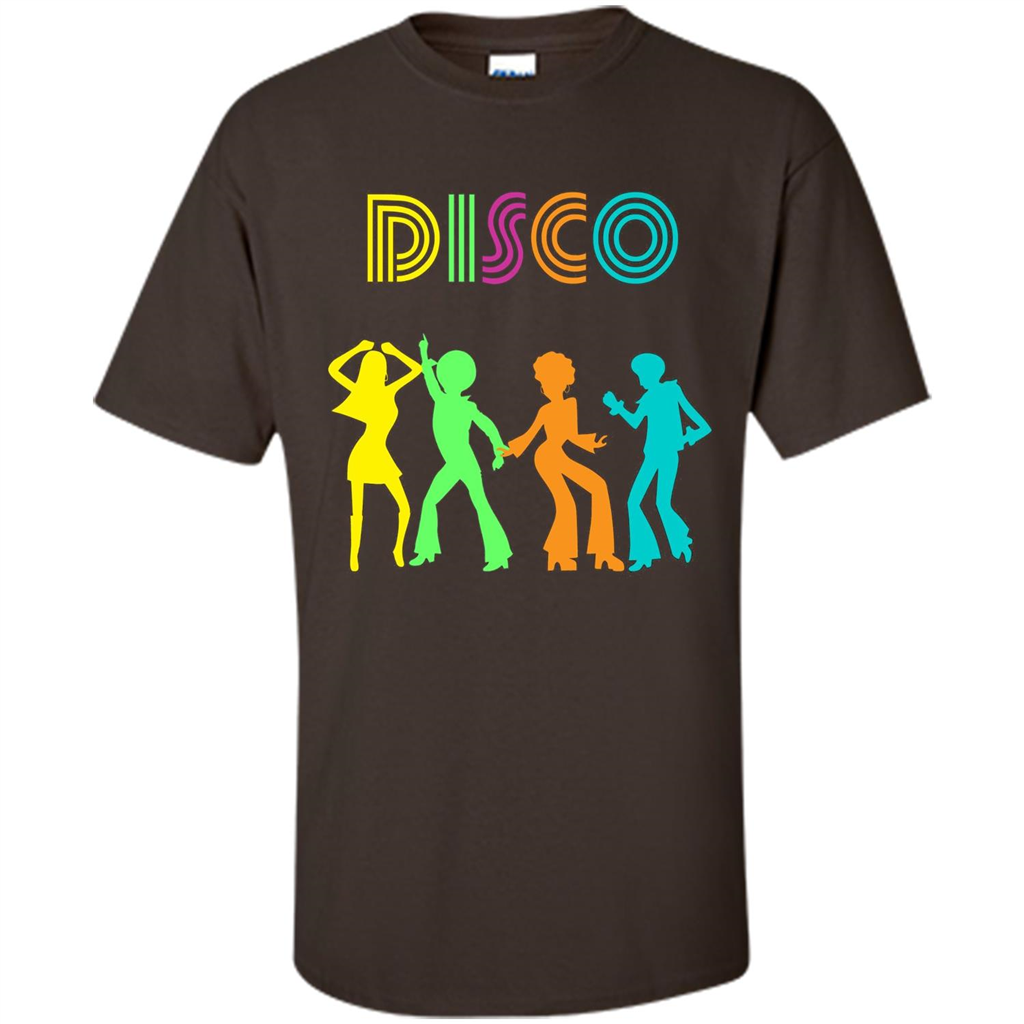Disco Dancers Dancing Design T-shirt Dark Chocolate