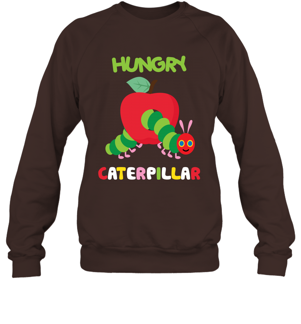 Hungry Caterpillar Funny Shirt Sweatshirt Sweatshirt Dark Chocolate