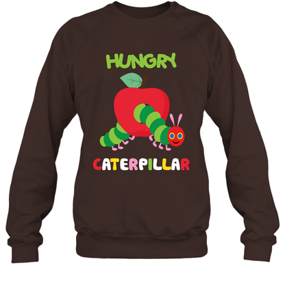 Hungry Caterpillar Funny Shirt Sweatshirt Sweatshirt Dark Chocolate