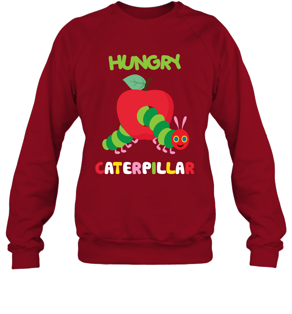 Hungry Caterpillar Funny Shirt Sweatshirt Sweatshirt Cardinal Red