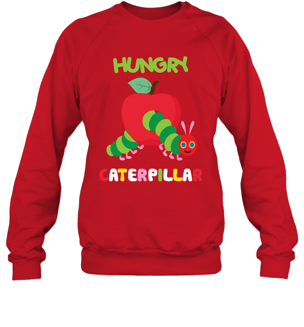 Hungry Caterpillar Funny Shirt Sweatshirt Sweatshirt Red