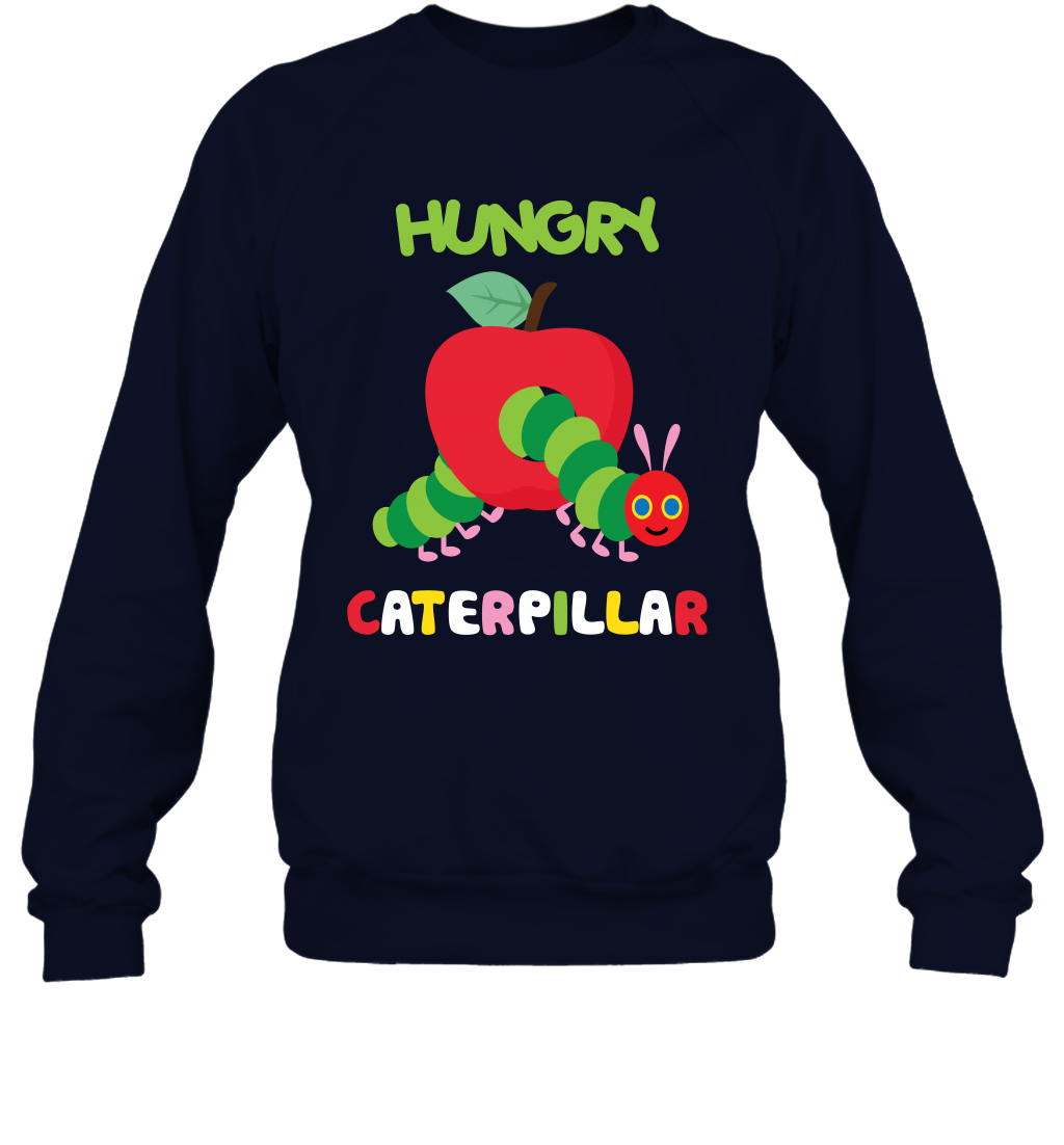 Hungry Caterpillar Funny Shirt Sweatshirt Sweatshirt Navy