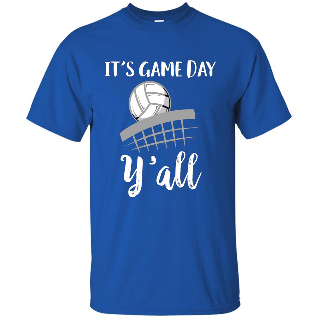 Volleyball Lovers T-shirt It's Game Day Y'all Tshirt Royal
