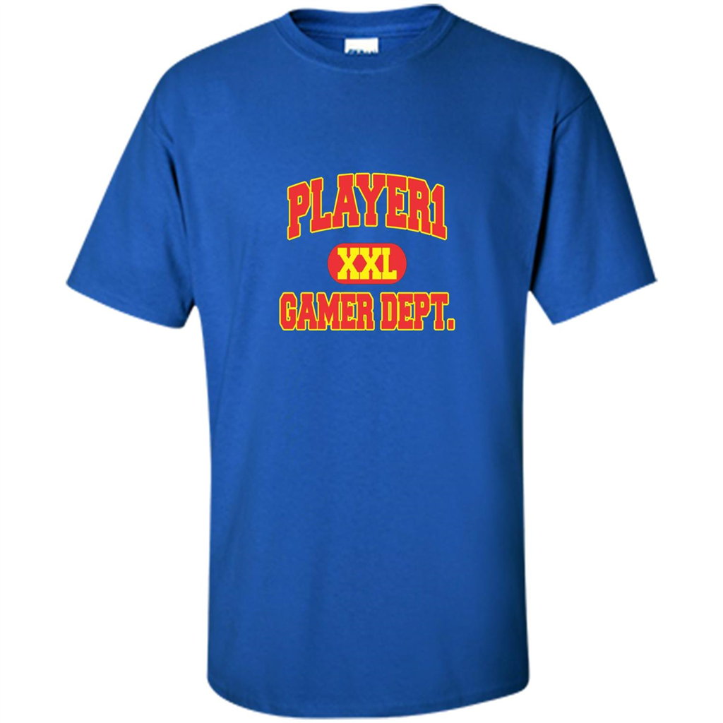 Gamer T-shirt Player 1 XXL Gamer Department Royal