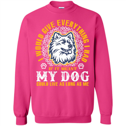 Dog T-shirt My Dog Could Live As Long As Me T-shirt Heliconia