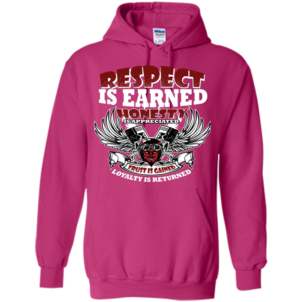 Motor T-shirt Trust Is Gained Loyalty Is Returned Heliconia
