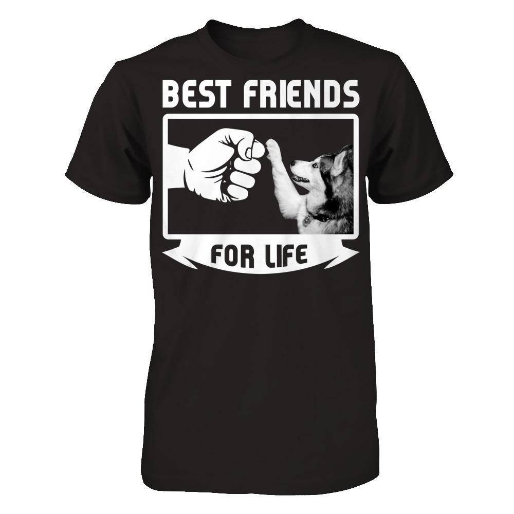 Dog - Best Friends For Life T-shirt Next Level - Unisex Fitted Tee Black