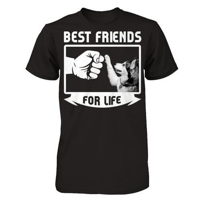 Dog - Best Friends For Life T-shirt Next Level - Unisex Fitted Tee Black