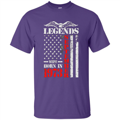 Legends Were Born In September 1973 T-shirt Purple