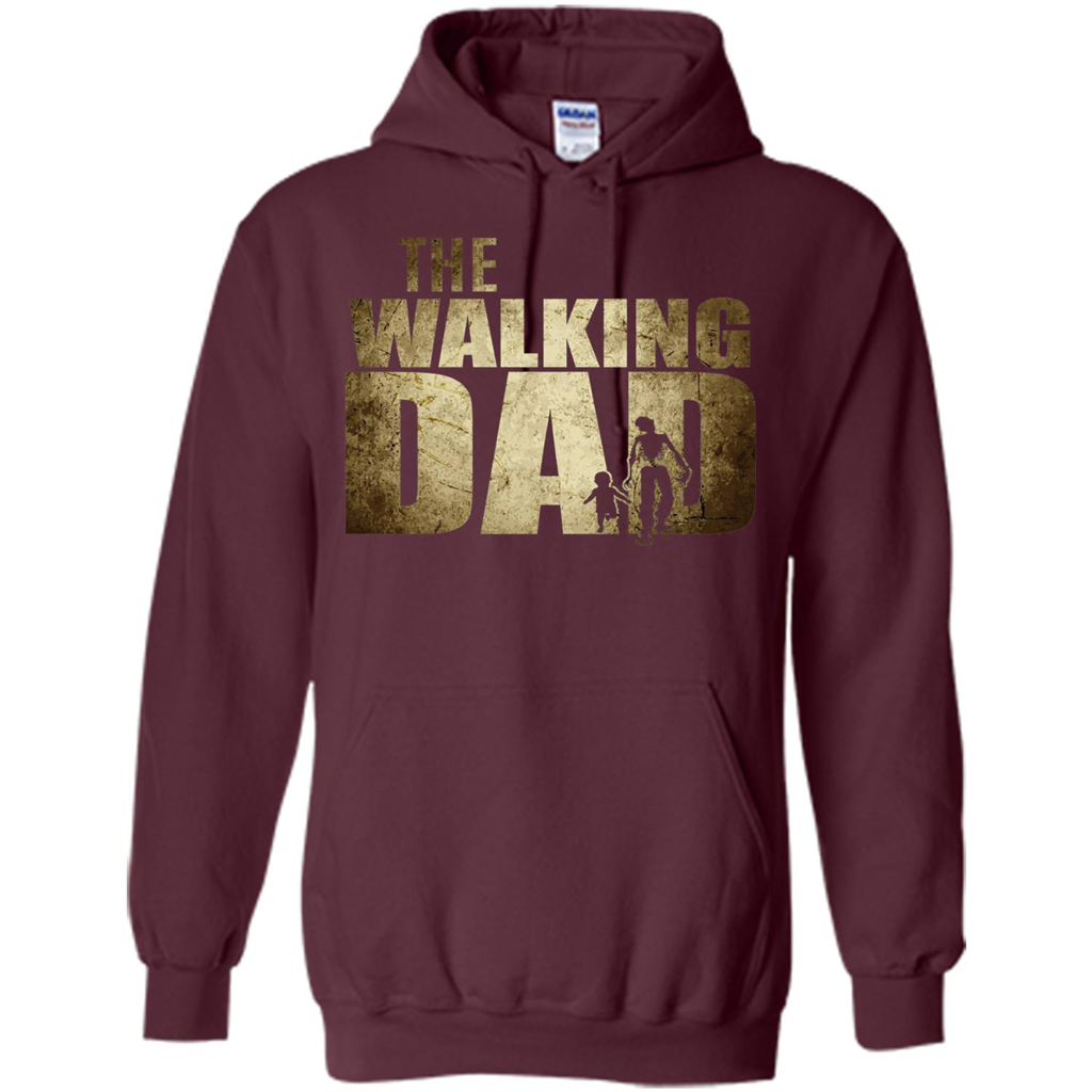 Fathers Day T-shirt The Walking Dad Maroon