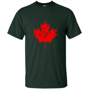 Canada Day T-Shirt. Canada Maple Flag Distressed T-shirt