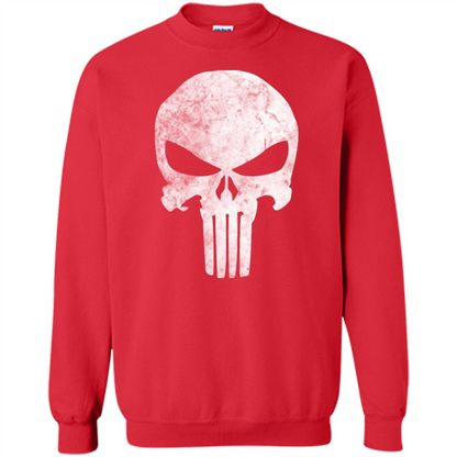 Punisher Skull Grunge T-shirt Red