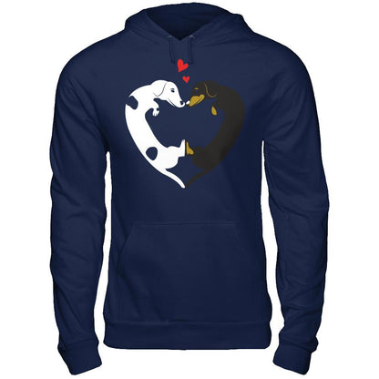 Dog Heart - Love Dog T-shirt Gildan - Pullover Hoodie Navy