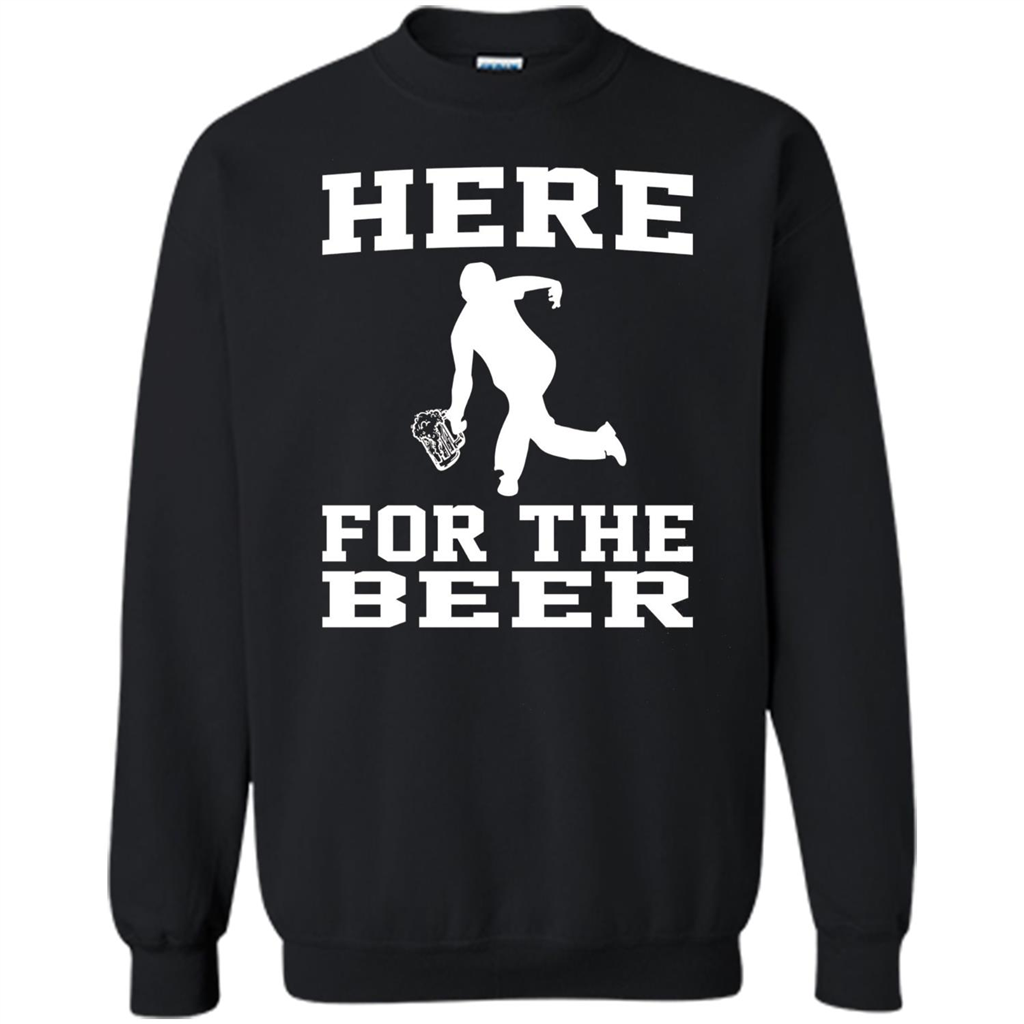 Funny Bowling Drinking Shirt Here For The Beer T-shirt Black