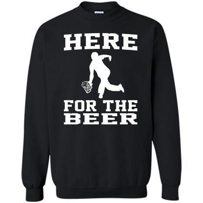 Funny Bowling Drinking Shirt Here For The Beer T-shirt Black