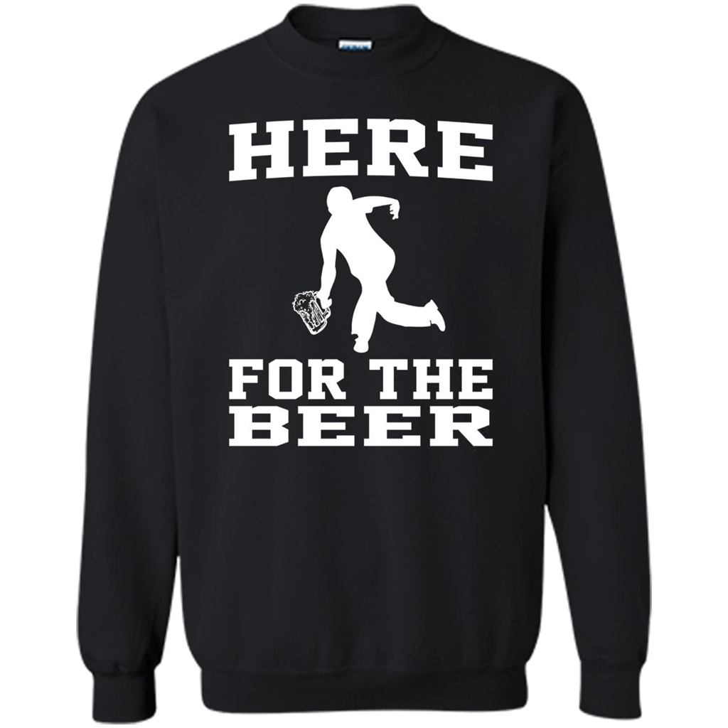 Funny Bowling Drinking Shirt Here For The Beer T-shirt
