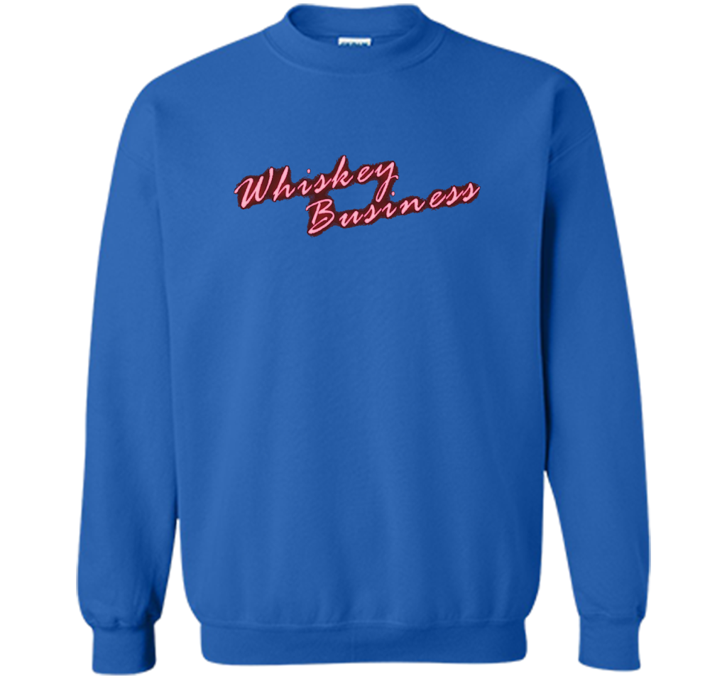 Whiskey Business Drinking 80's T-shirt shirt Royal