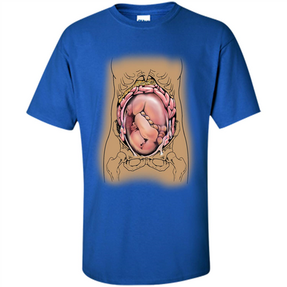 Anatomy T-shirt Fetus In Utero Royal