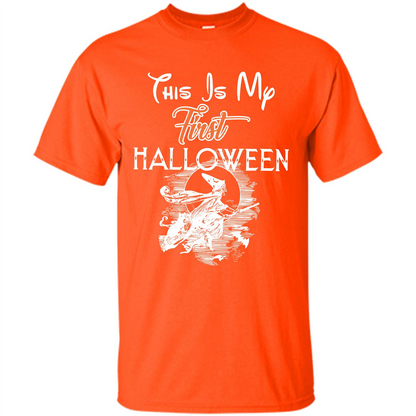 Halloween T-shirt This Is My First Halloween Orange