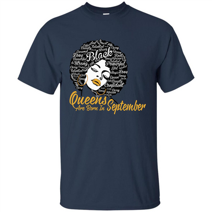 Queen Are Born In September T-shirt Navy