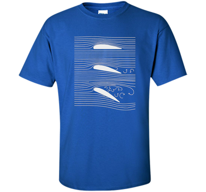 Airplane Wing T-shirt Aerospace Airfoil Stall Diagram Royal