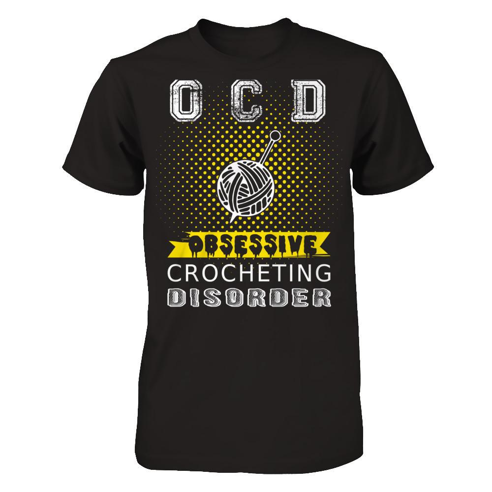OCD - Obsessive Crocheting Disorder Next Level - Unisex Fitted Tee Black