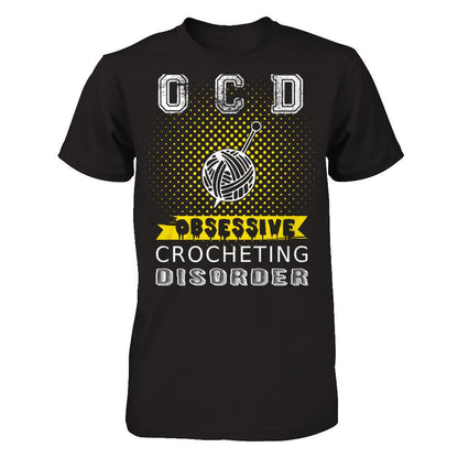 OCD - Obsessive Crocheting Disorder Next Level - Unisex Fitted Tee Black