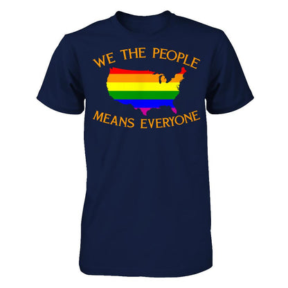 We The People Means Everyone T-shirt Gildan - Short Sleeve Tee Navy