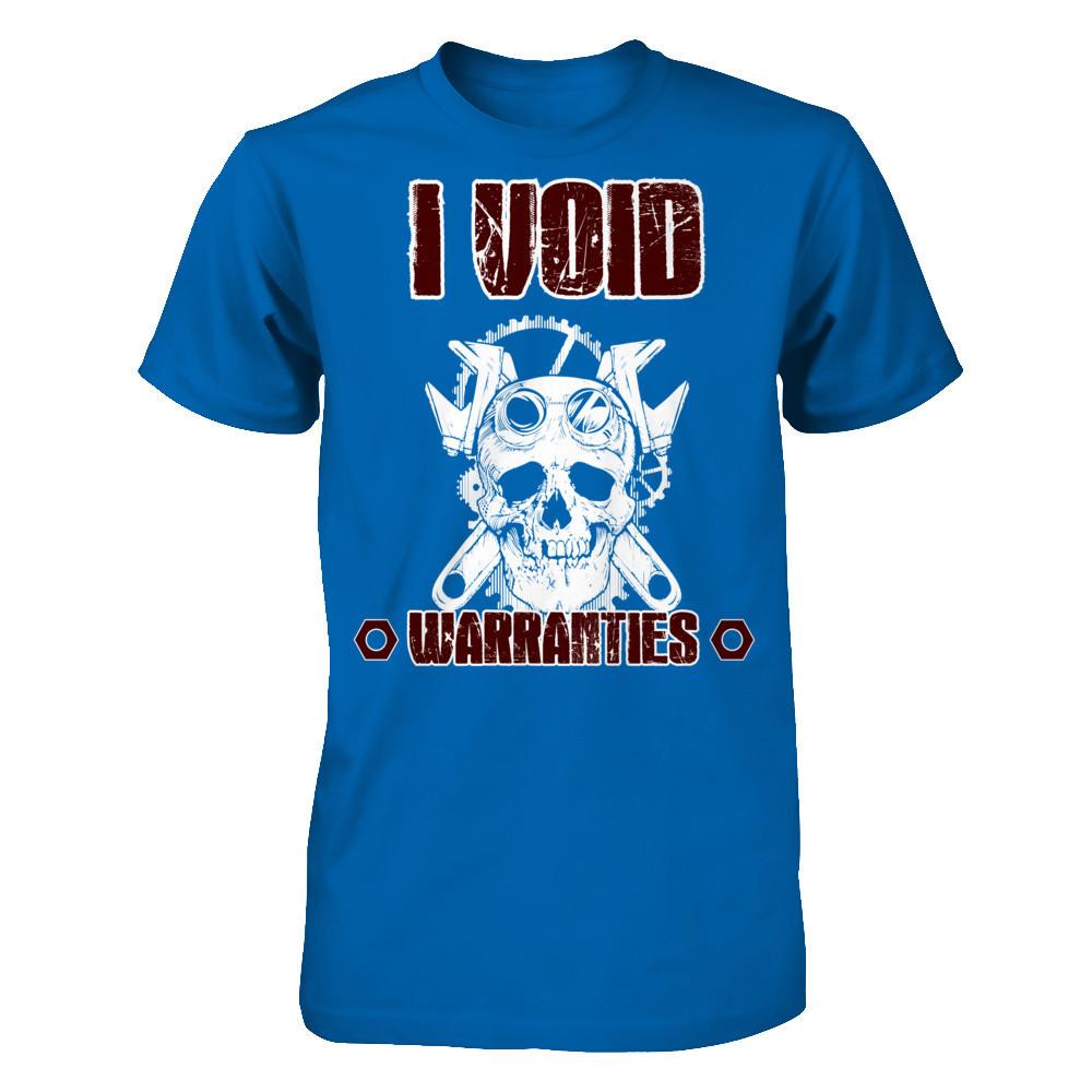 Mechanic - I Void Warranties T-shirt Gildan - Short Sleeve Tee Royal
