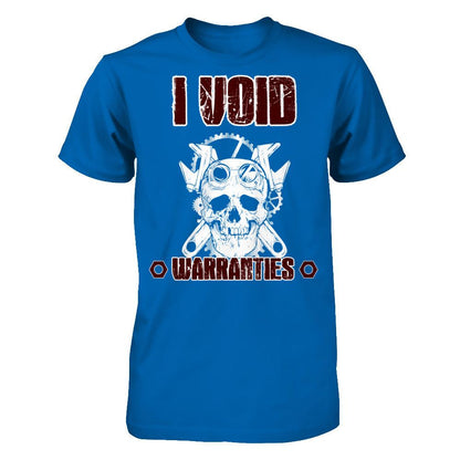 Mechanic - I Void Warranties T-shirt Gildan - Short Sleeve Tee Royal