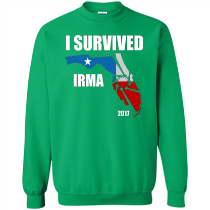 I Survived Hurricane Irma 2017 T-shirt Irish Green