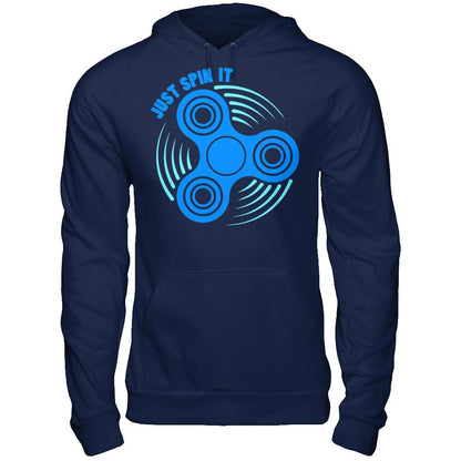 Fidget Lover T-shirt Just Spin It Gildan - Pullover Hoodie Navy