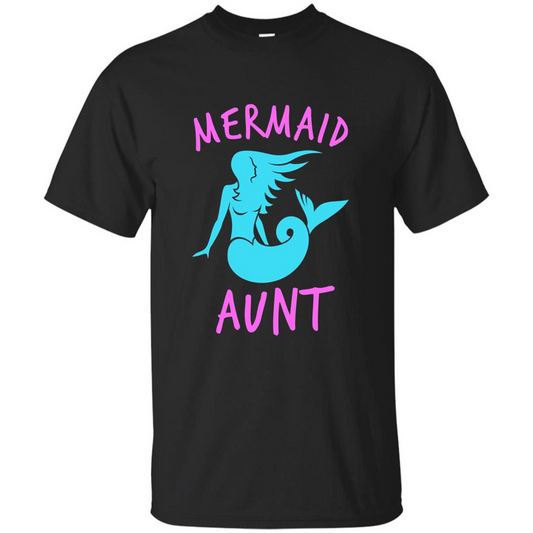 Mermaid Aunt T-Shirt Mermaid T-shirt Black
