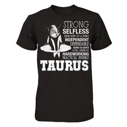 Taurus - Strong, Selfless, Dedicated To Loving, Independent T-shirt Next Level - Unisex Fitted Tee Black