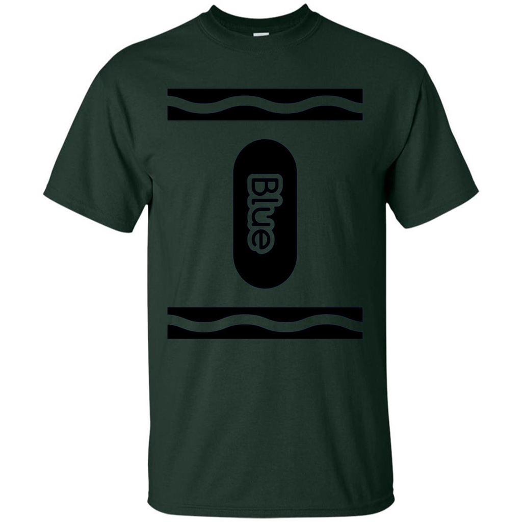 Blue Crayon Halloween Costume T-shirt Forest Green