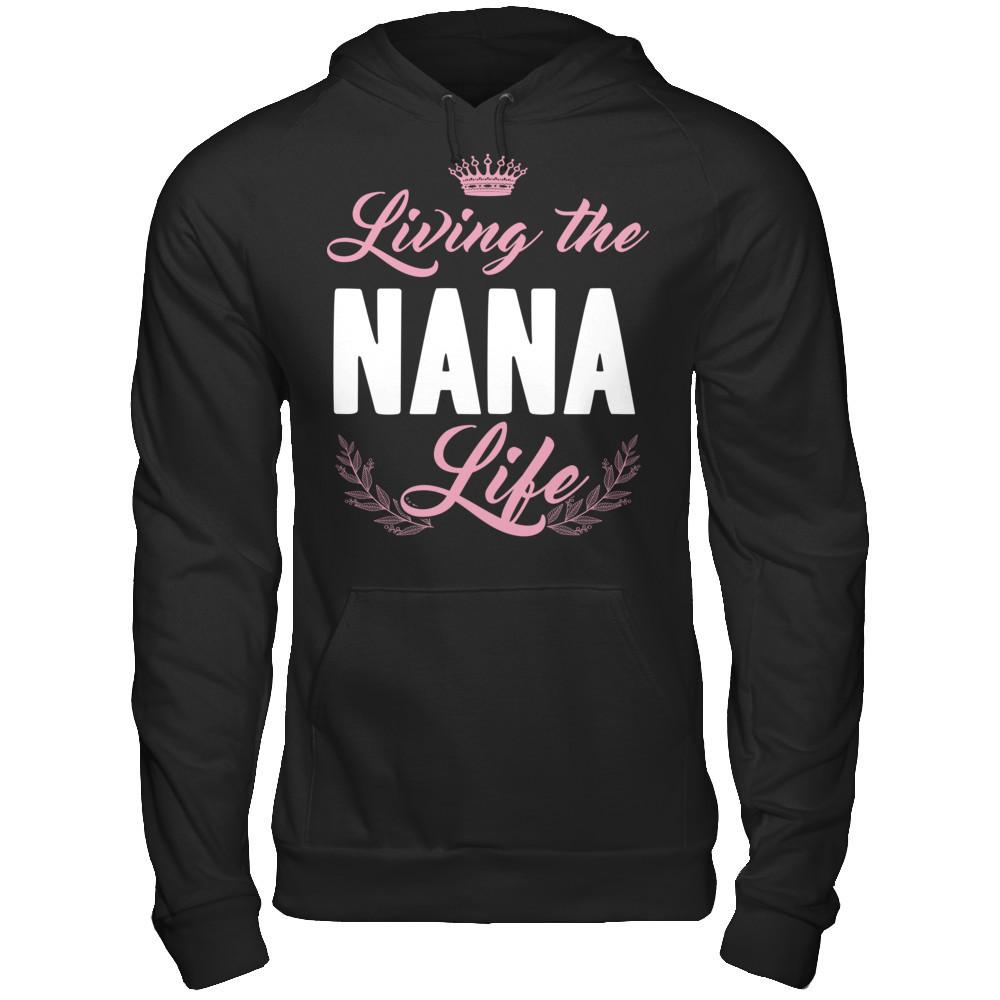 Living The Nana Life Gildan - Pullover Hoodie Black
